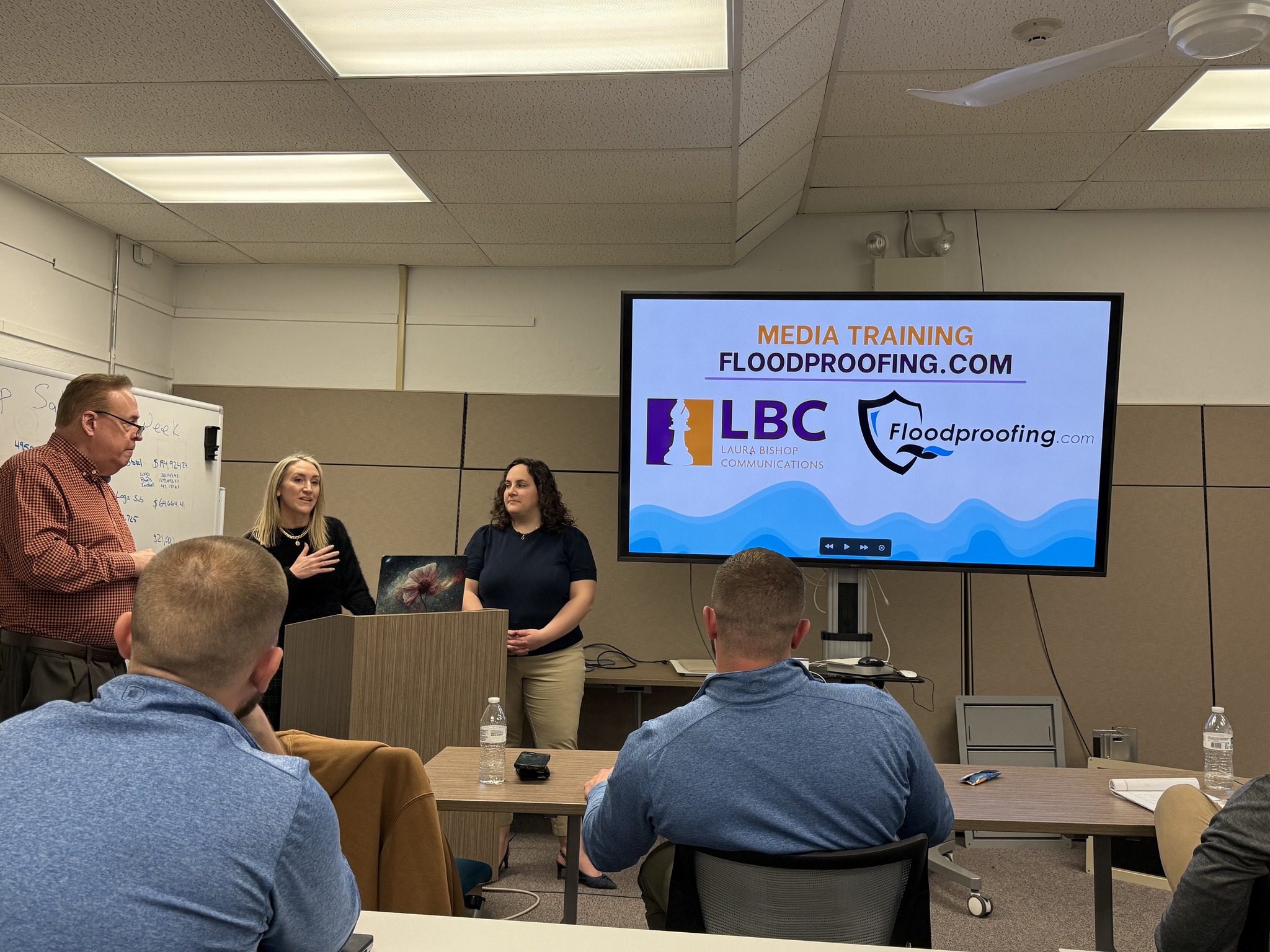 Floodproofing LBC Crew members presenting to Floodproofing team