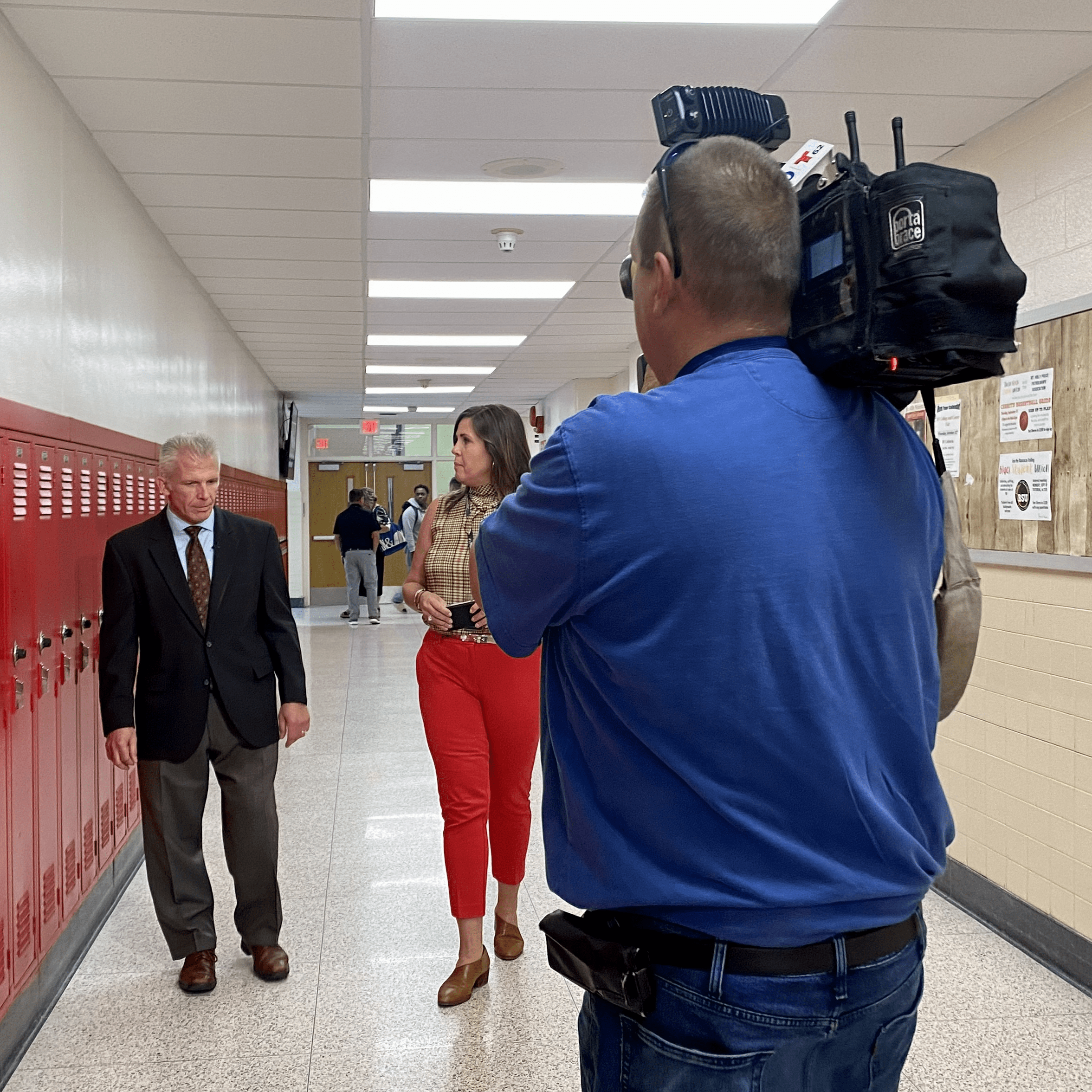 TV filming with Rancocas Valley