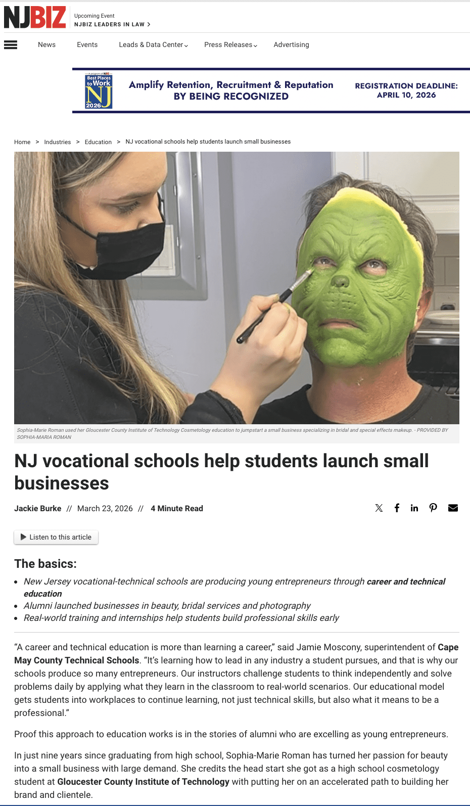 NJBiz Article screengrab