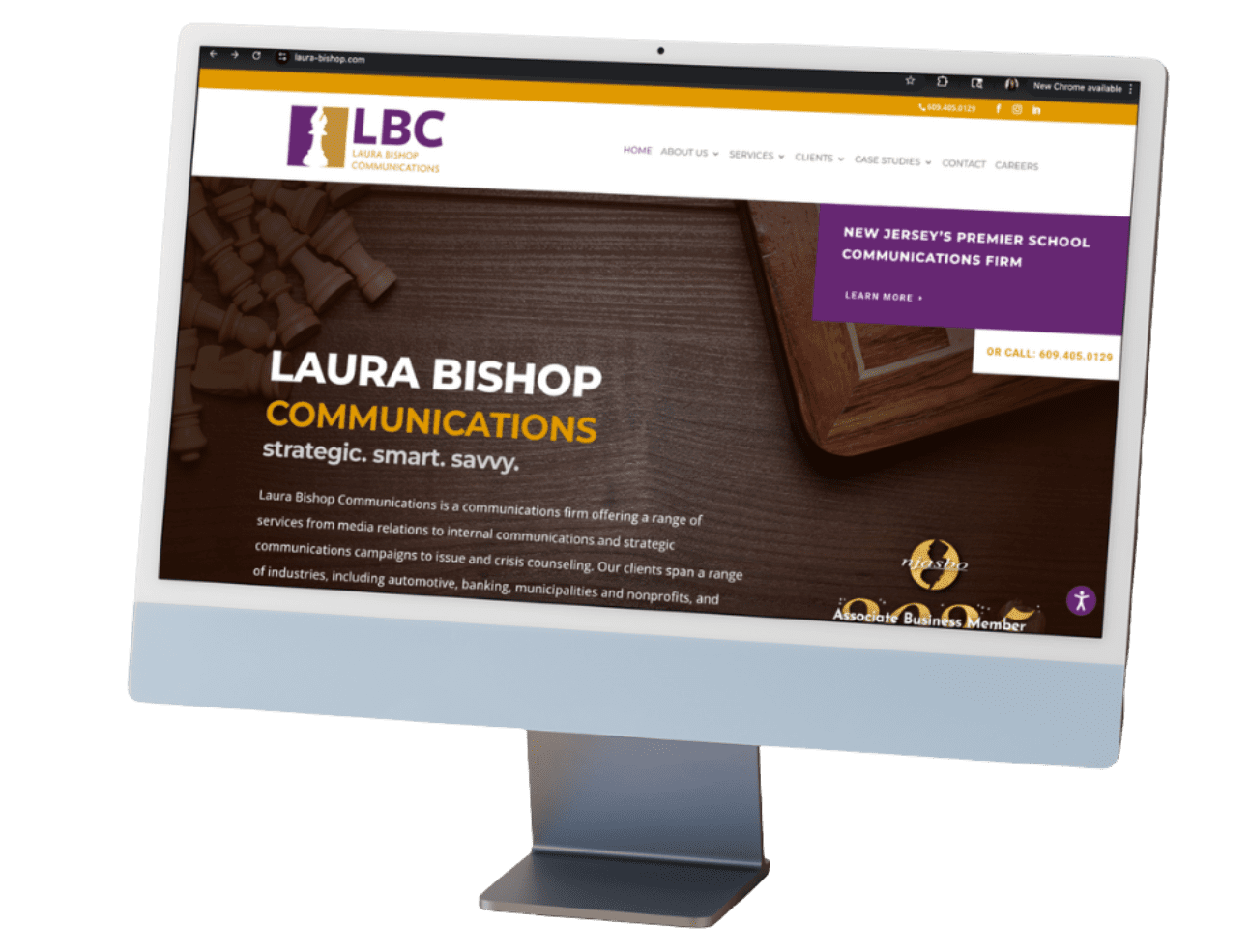 computer with LBC website